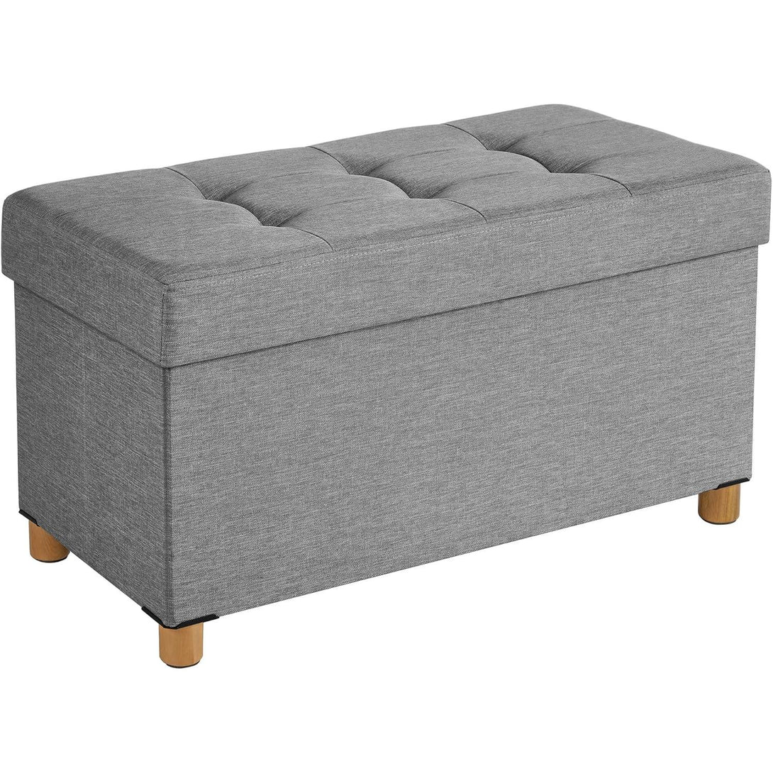 Tabure s prostorom za pohranu, 76 x 38 x 40 cm, svijetlo sive boje | SONGMICS-Vasdom.hr