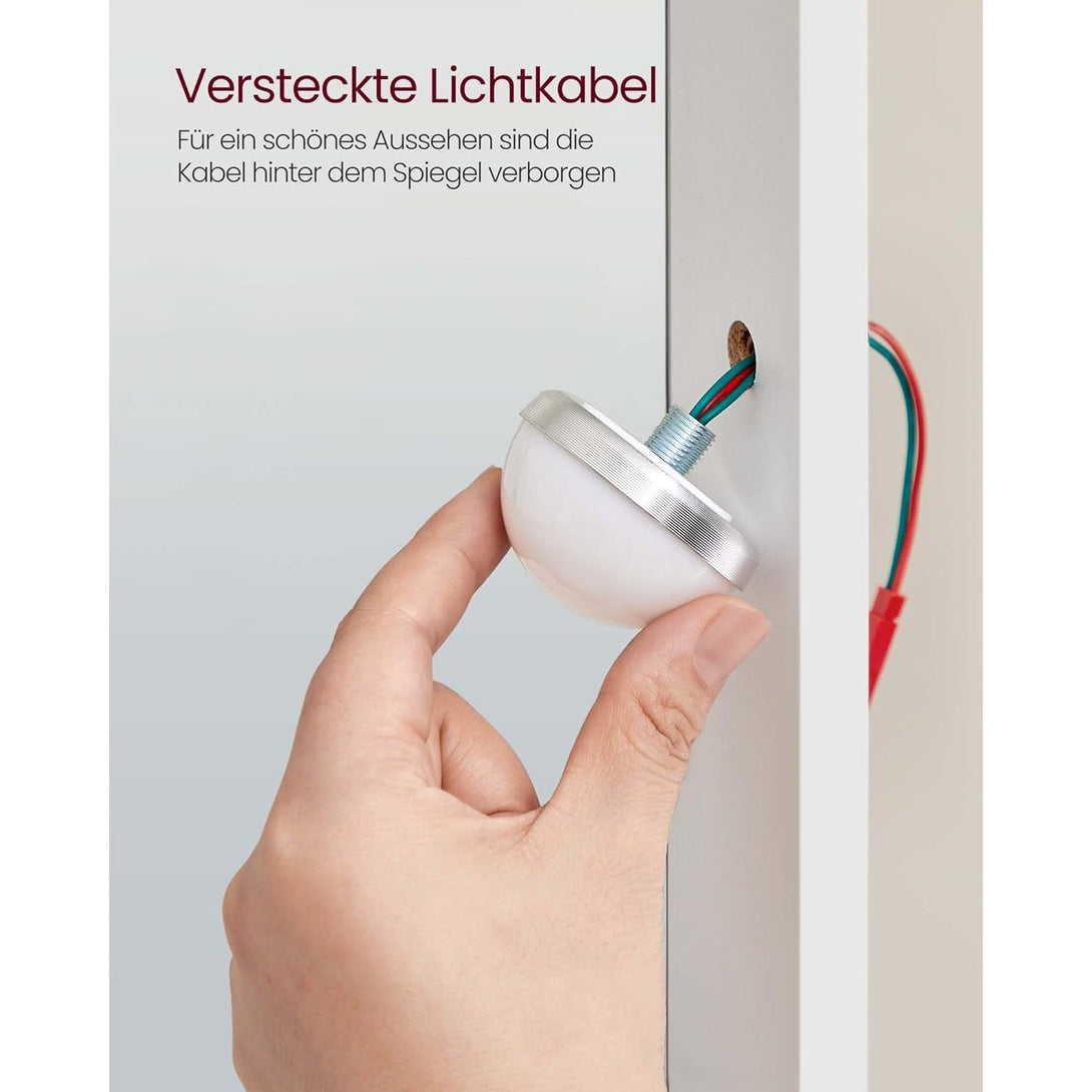 Toaletni stol s LED osvjetljenjem, 40 x 100 x 145 cm, bijeli | VASAGLE-Vasdom.hr