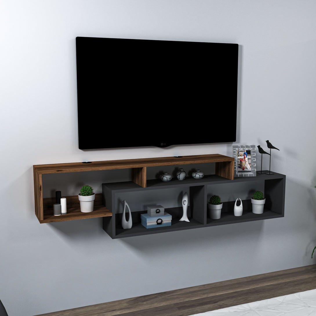 TV ormarić Atlantis - Light Walnut, Anthracite-Vasdom.hr