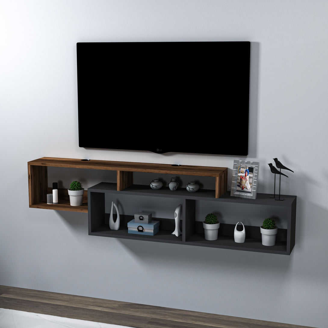 TV ormarić Atlantis - Light Walnut, Anthracite-Vasdom.hr