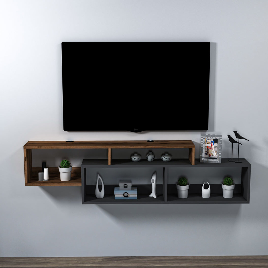 TV ormarić Atlantis - Light Walnut, Anthracite-Vasdom.hr