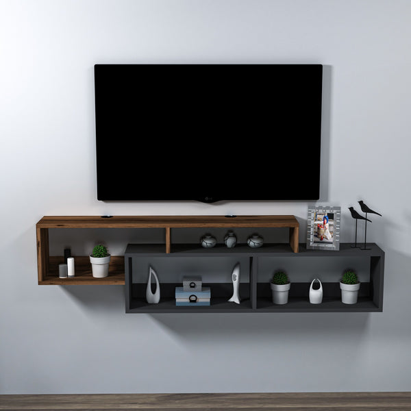 TV ormarić Atlantis - Light Walnut, Anthracite-Vasdom.hr