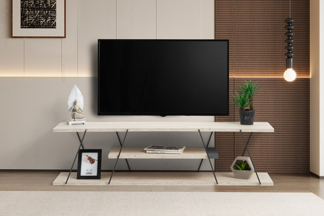 TV ormarić Canaz - Black, Travertine-Vasdom.hr