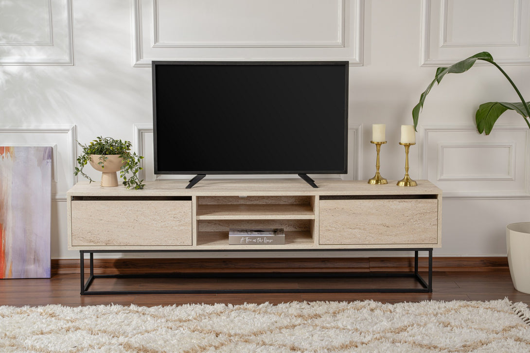 TV ormarić Escape 180 -Black, Travertine-Vasdom.hr