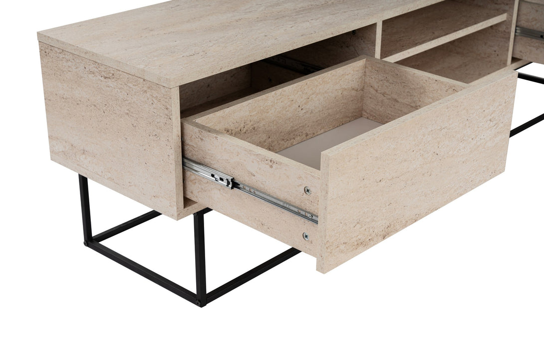 TV ormarić Escape 180 -Black, Travertine-Vasdom.hr