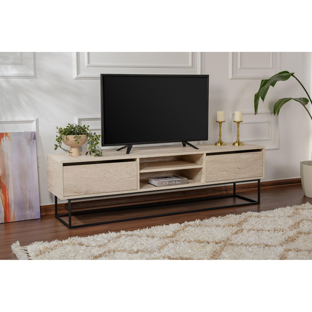 TV ormarić Escape 180 -Black, Travertine-Vasdom.hr
