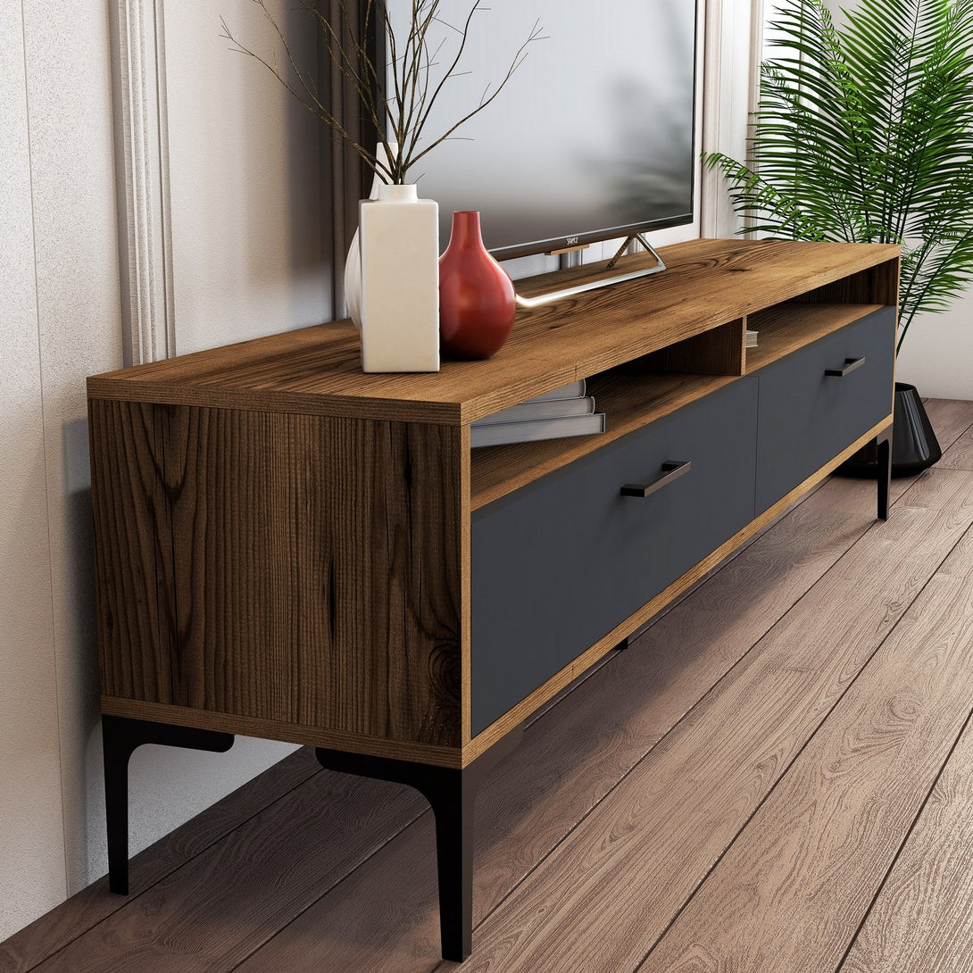 TV ormarić Istanbul 2 - Walnut Anthracite-Vasdom.hr