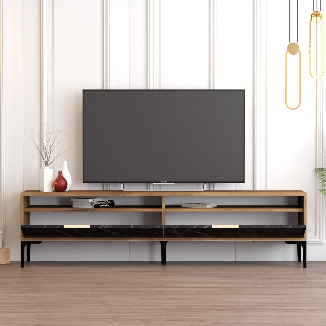 TV ormarić Istanbul 2 - Walnut Black Marble-Vasdom.hr