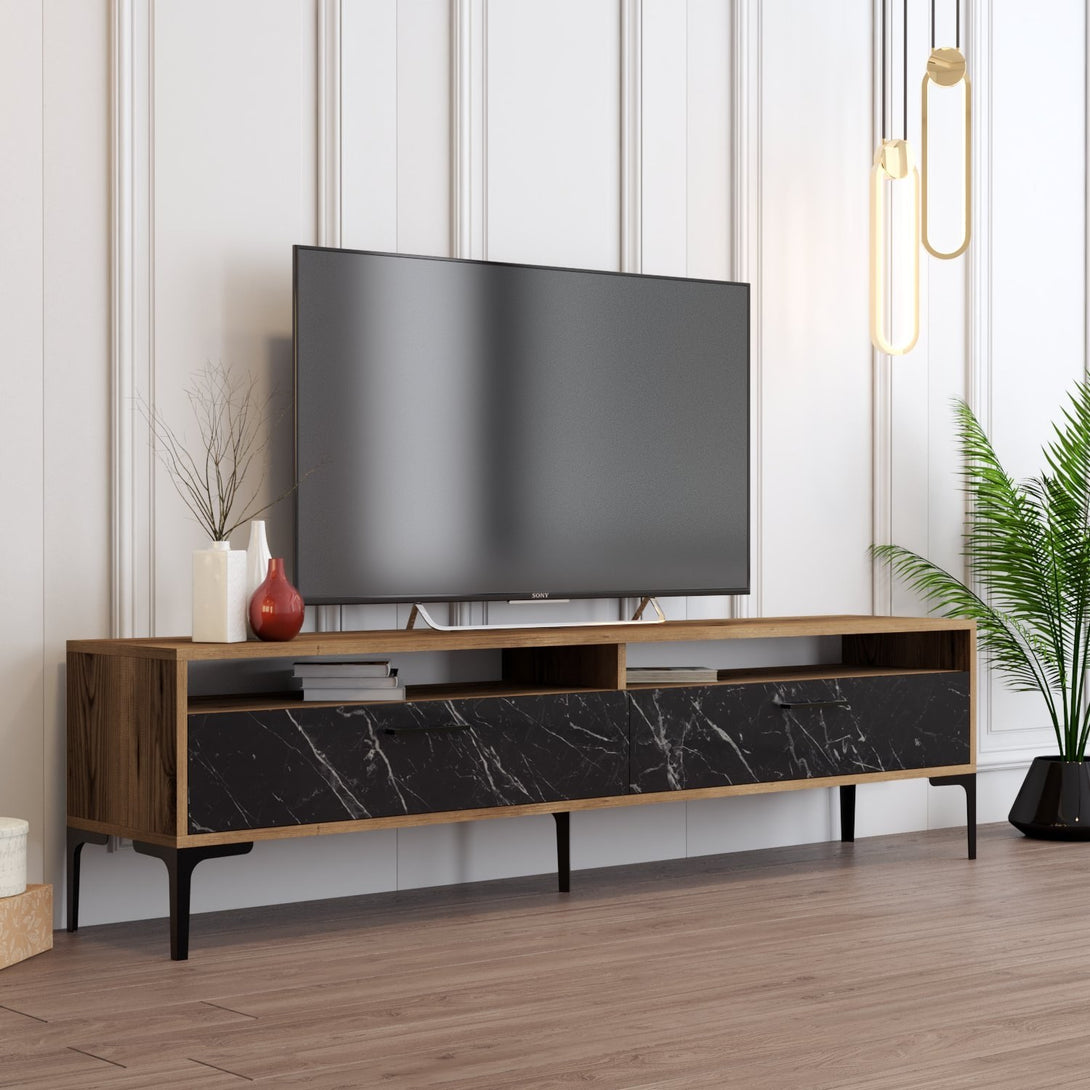 TV ormarić Istanbul 2 - Walnut Black Marble-Vasdom.hr