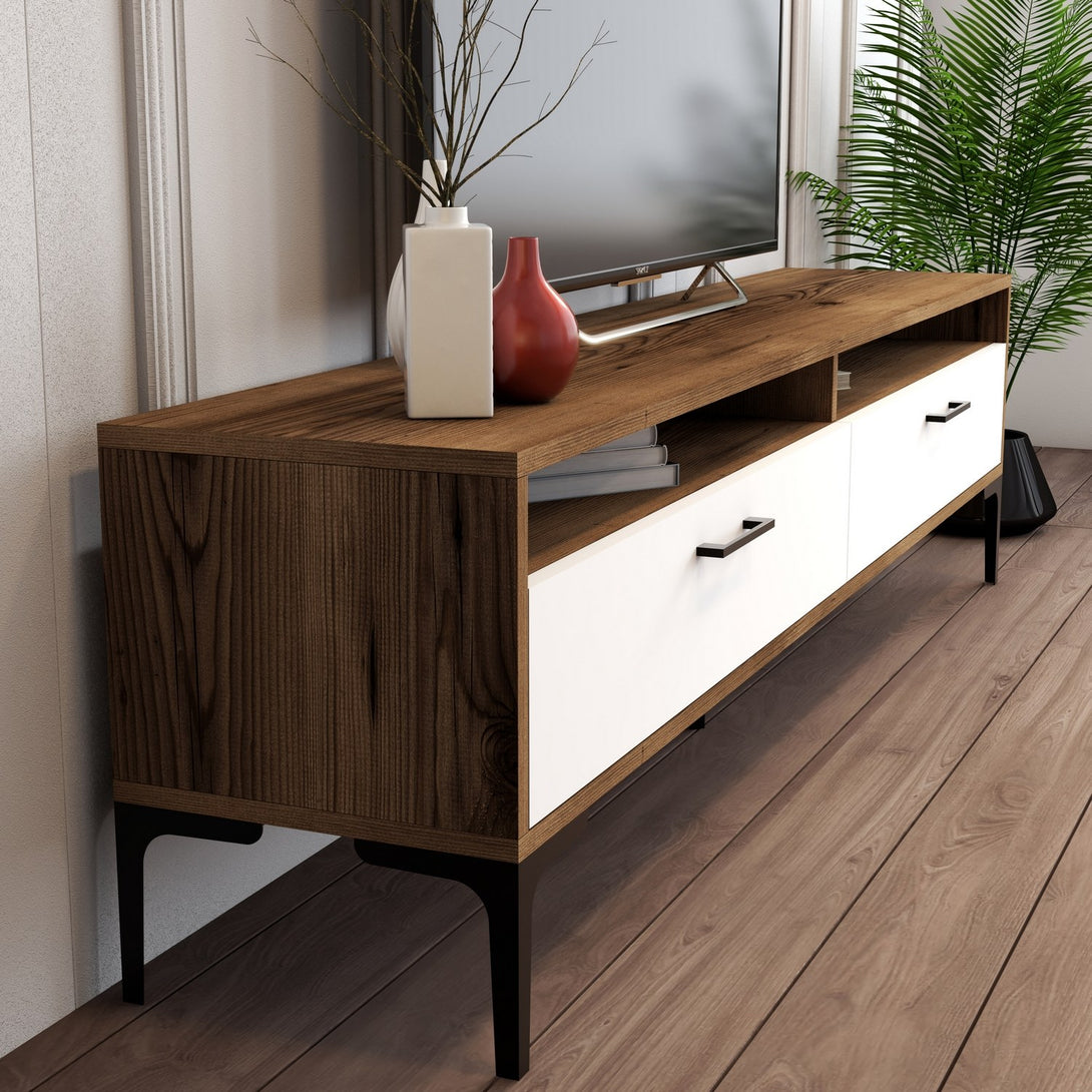 TV ormarić Istanbul 2 - Walnut White-Vasdom.hr