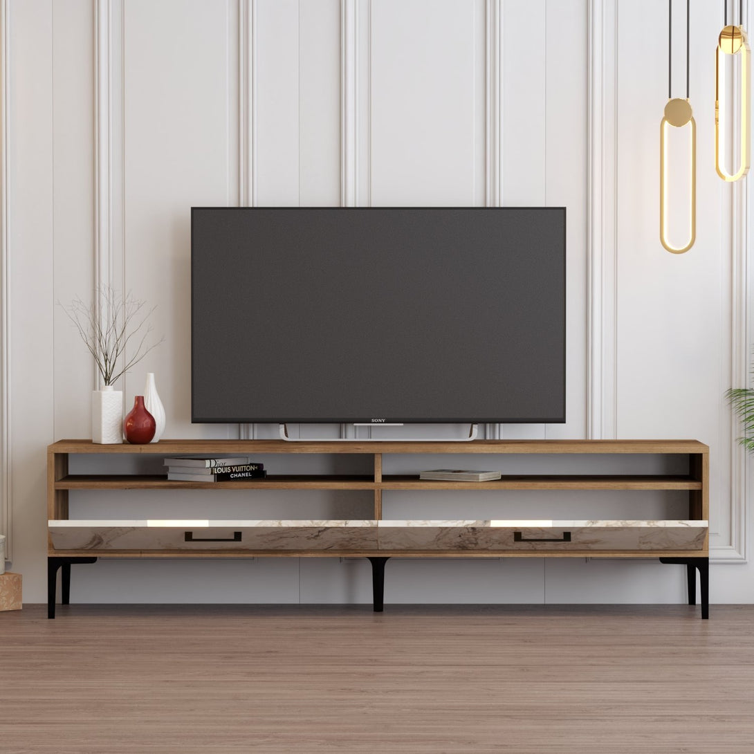 TV ormarić Istanbul 2 - Walnut White Marble-Vasdom.hr