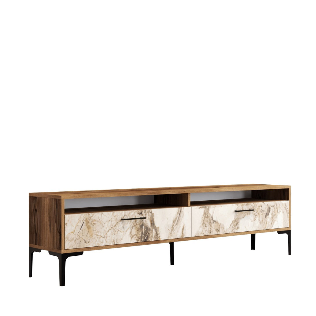 TV ormarić Istanbul 2 - Walnut White Marble-Vasdom.hr