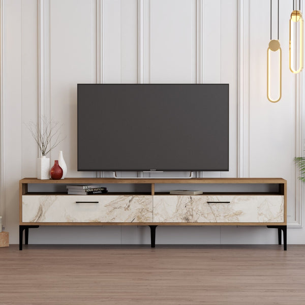 TV ormarić Istanbul 2 - Walnut White Marble-Vasdom.hr