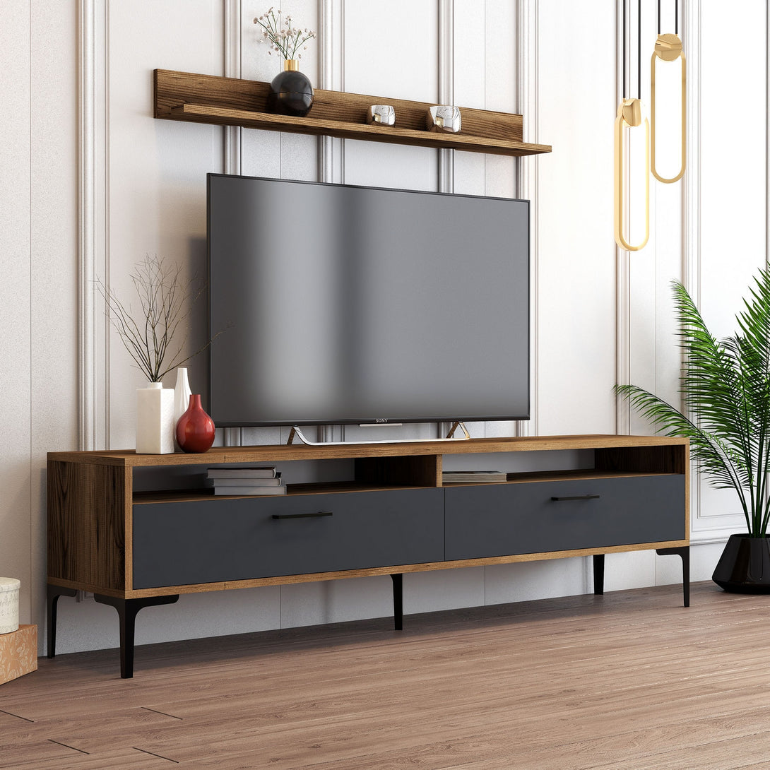 TV ormarić Istanbul - Walnut, Anthracite-Vasdom.hr