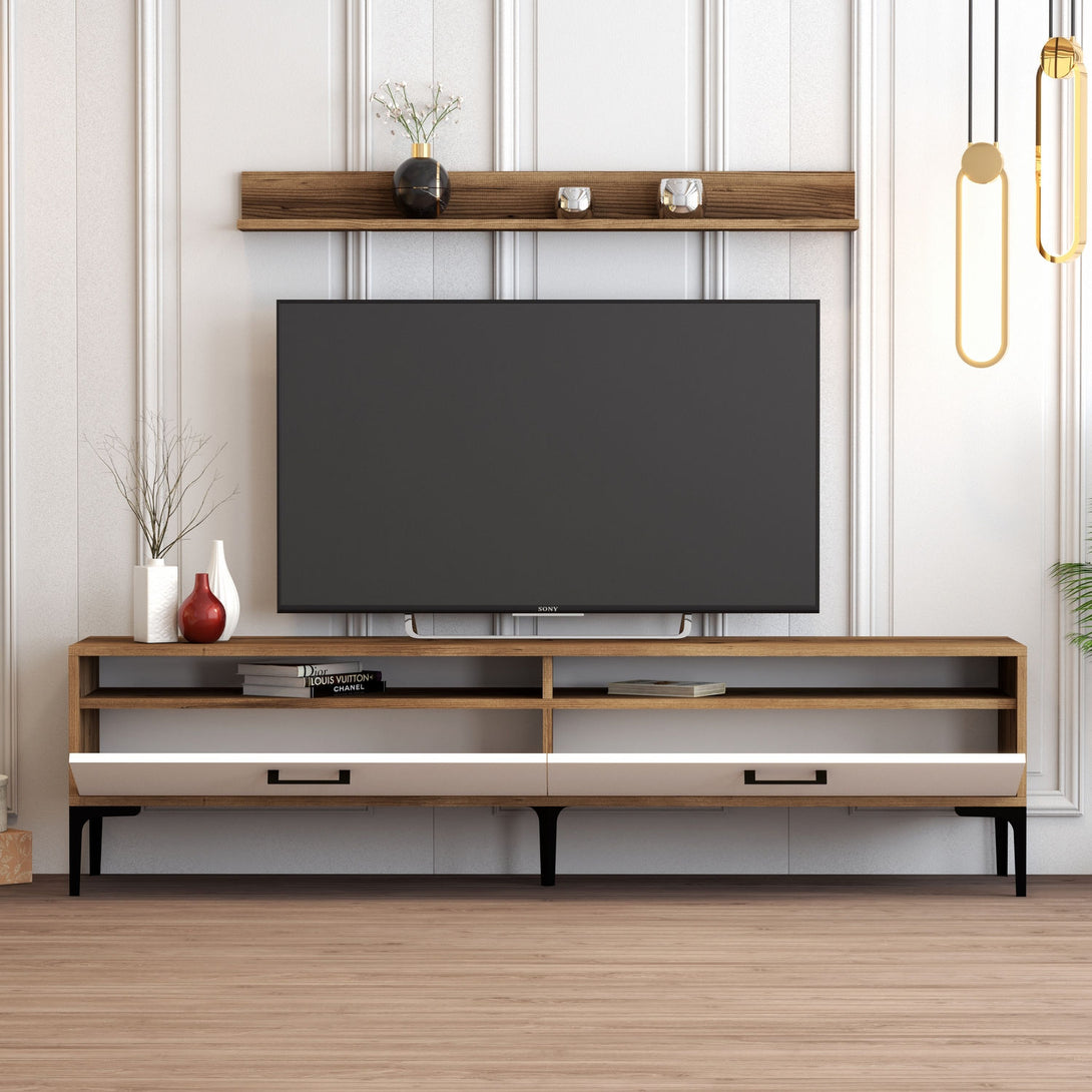 TV ormarić Istanbul - Walnut, White-Vasdom.hr