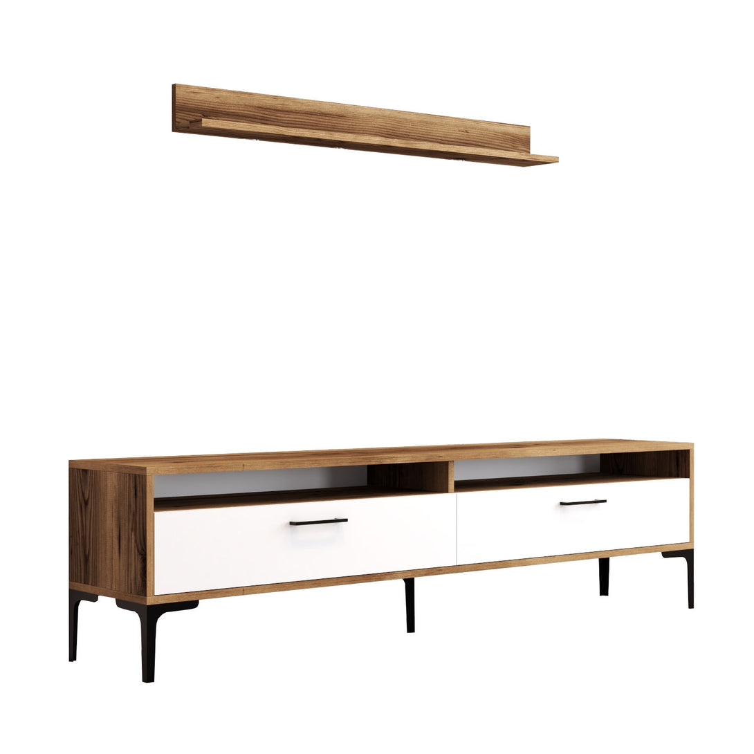 TV ormarić Istanbul - Walnut, White-Vasdom.hr