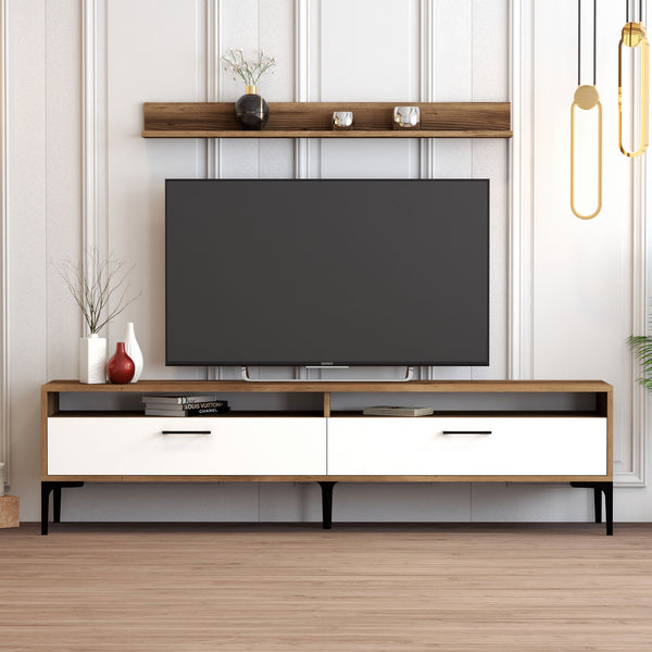 TV ormarić Istanbul - Walnut, White-Vasdom.hr
