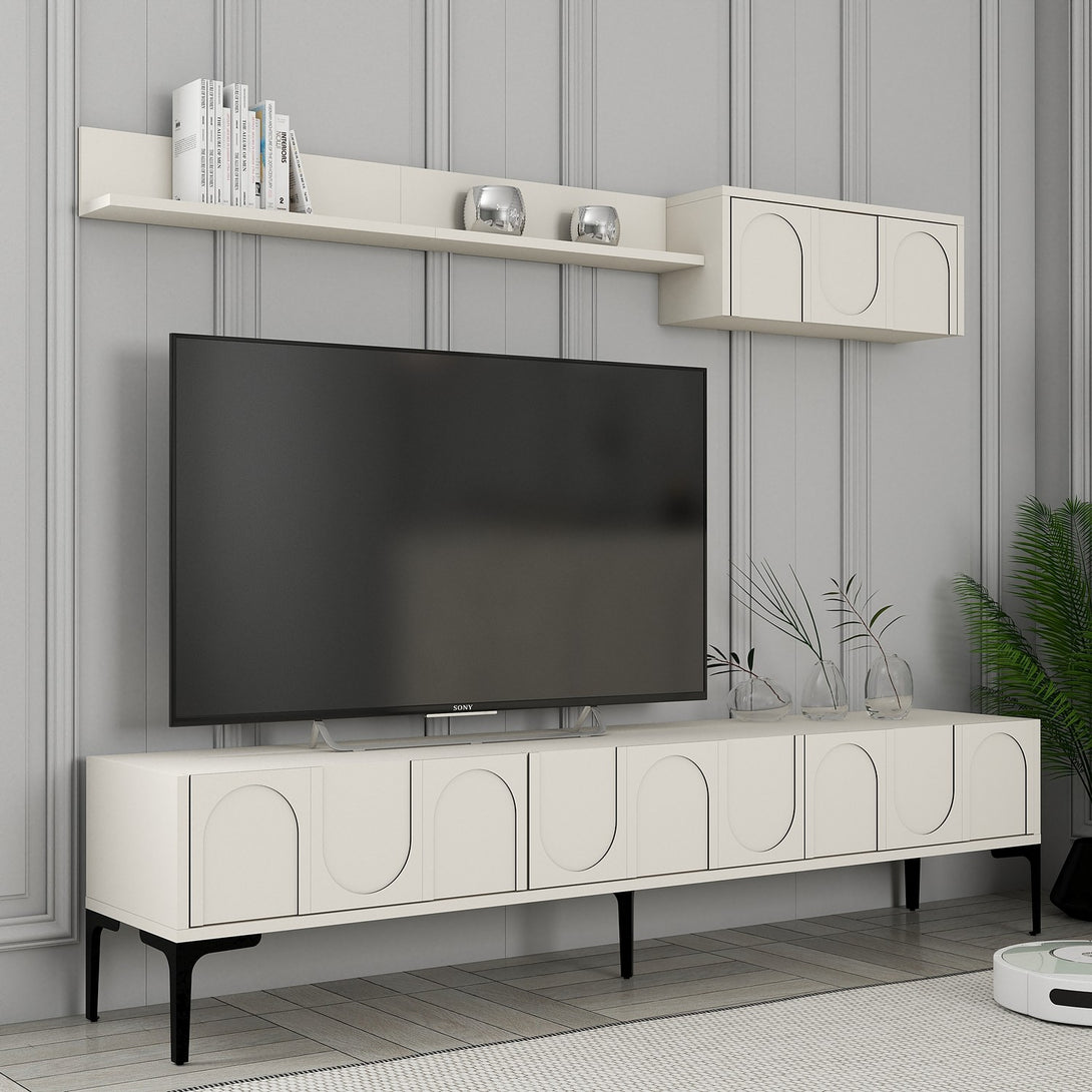 TV ormarić Lyon 2 - Cream, Black-Vasdom.hr