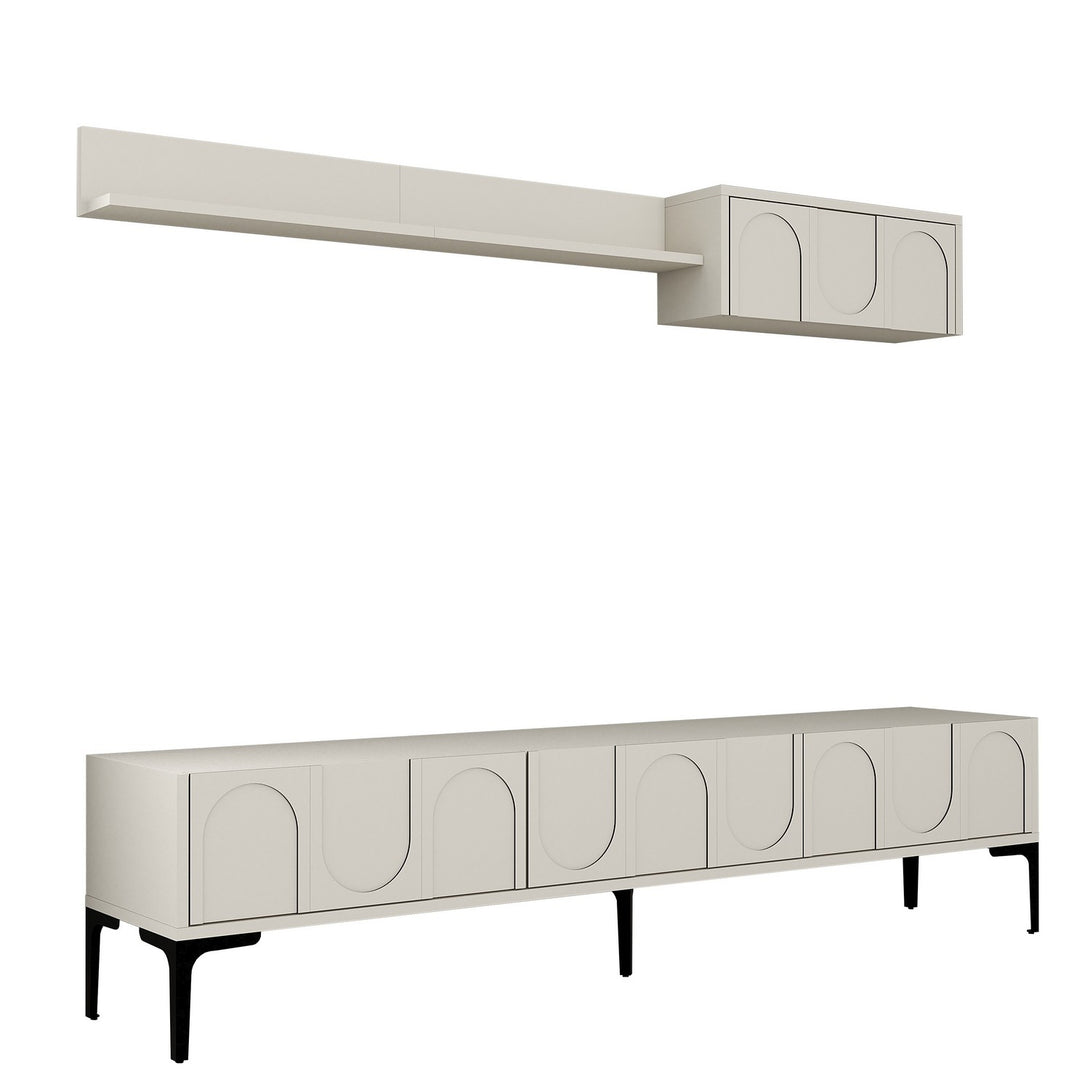 TV ormarić Lyon 2 - Cream, Black-Vasdom.hr