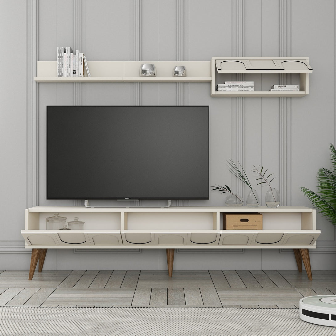 TV ormarić Lyon 2 - Cream, Walnut-Vasdom.hr