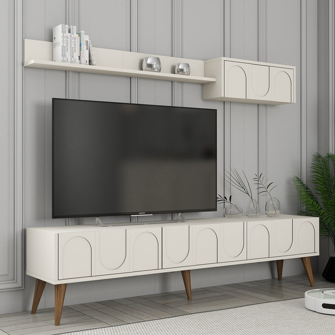TV ormarić Lyon 2 - Cream, Walnut-Vasdom.hr