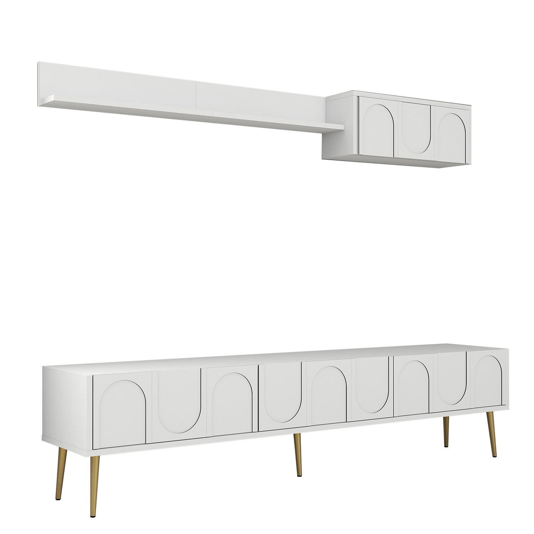 TV ormarić Lyon 2 - White, Gold-Vasdom.hr