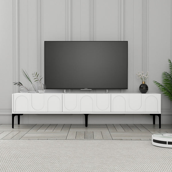 TV ormarić Lyon 42 - White, Black-Vasdom.hr