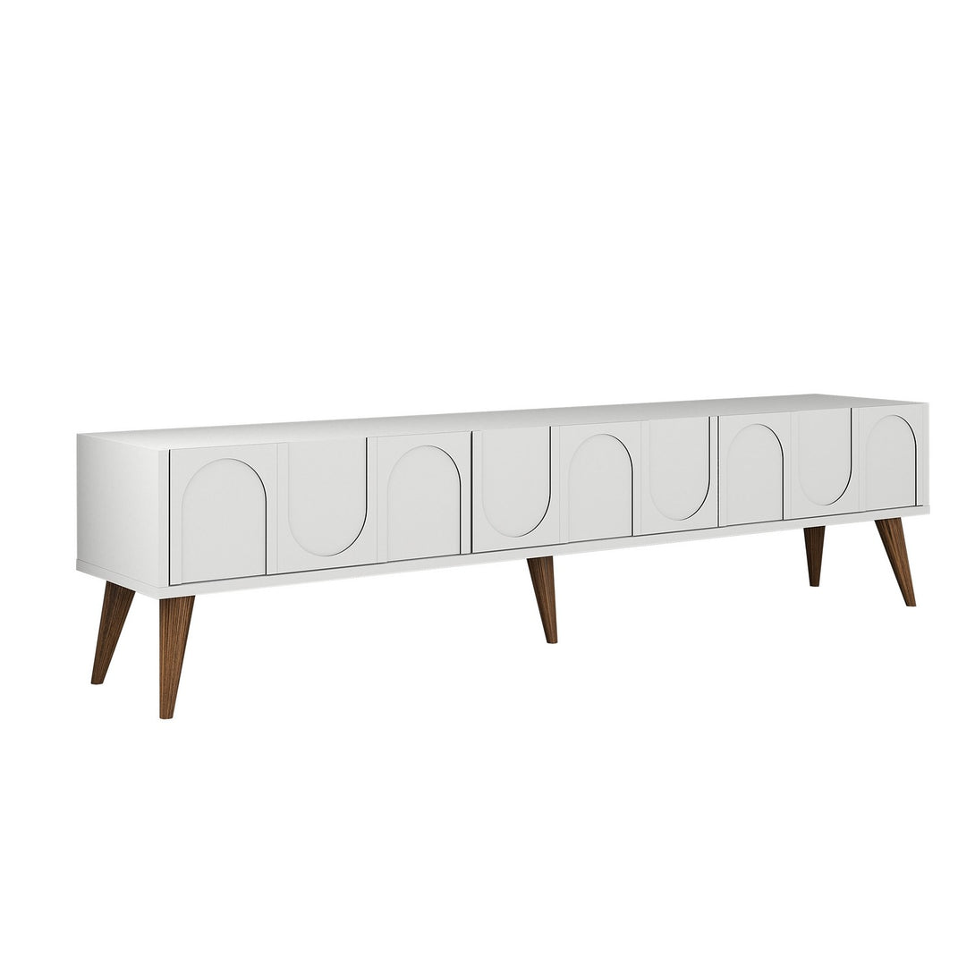 TV ormarić Lyon 44 - White, Walnut-Vasdom.hr