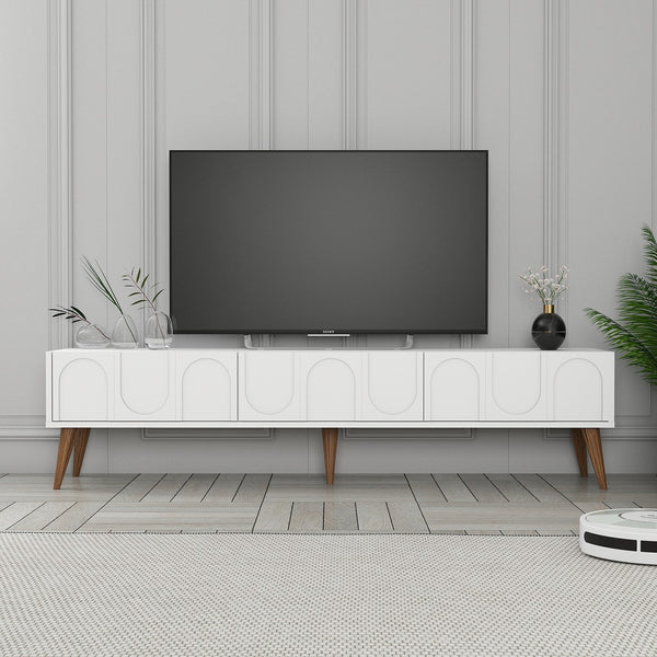 TV ormarić Lyon 44 - White, Walnut-Vasdom.hr