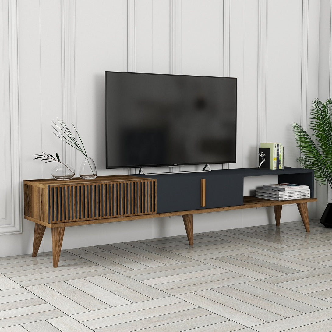 TV ormarić Milan Alt - Walnut, Anthracite-Vasdom.hr