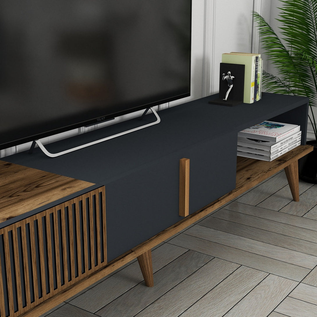 TV ormarić Milan Alt - Walnut, Anthracite-Vasdom.hr