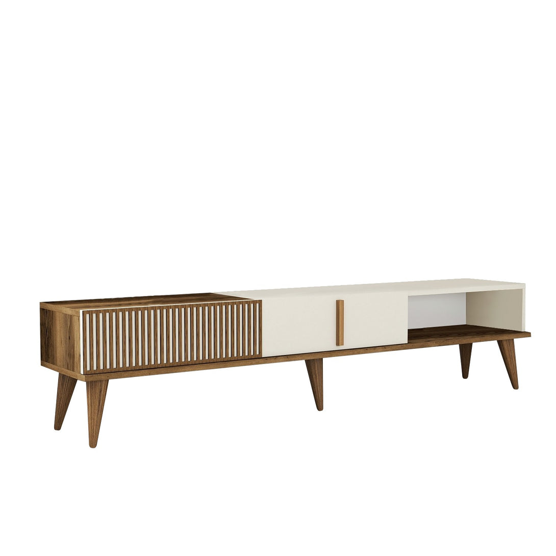 TV ormarić Milan Alt - Walnut, Cream-Vasdom.hr