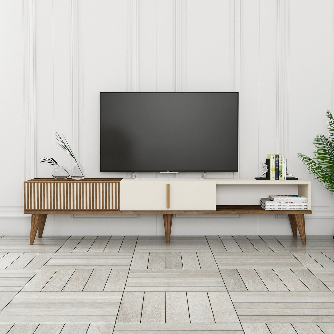 TV ormarić Milan Alt - Walnut, Cream-Vasdom.hr