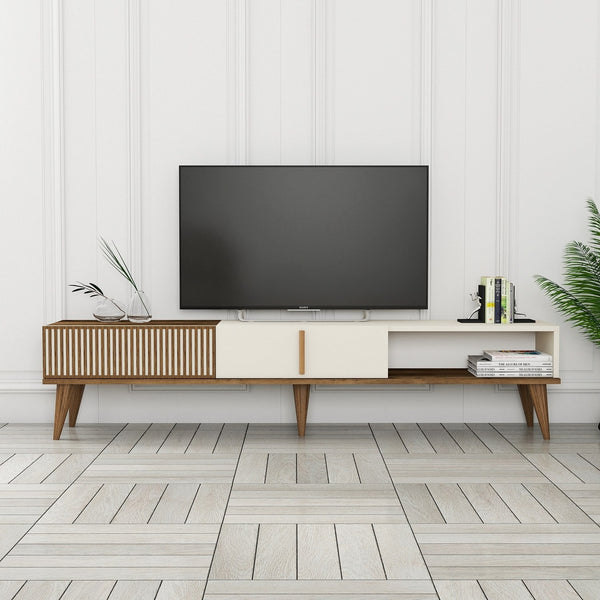 TV ormarić Milan Alt - Walnut, Cream-Vasdom.hr