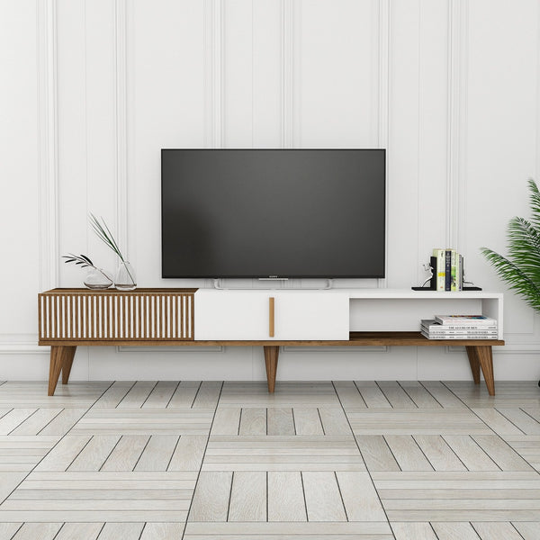 TV ormarić Milan Alt - Walnut, White-Vasdom.hr