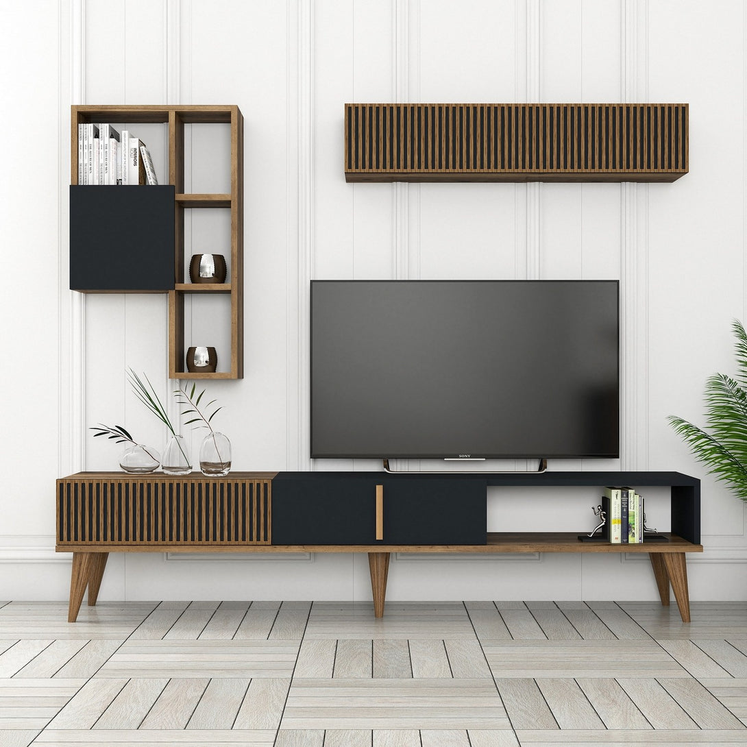 TV ormarić Milan TV - Walnut, Anthracite-Vasdom.hr