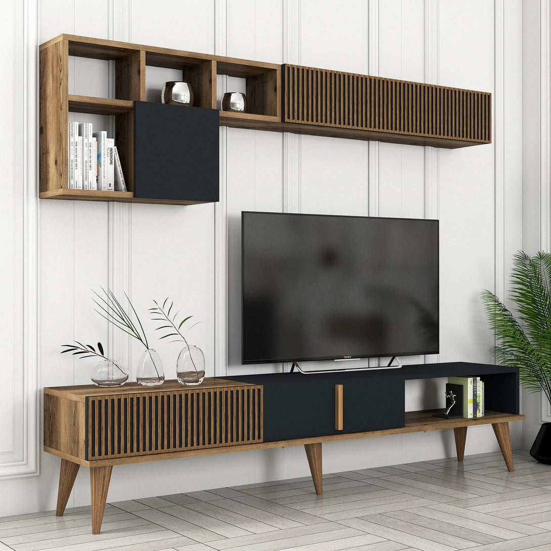 TV ormarić Milan TV - Walnut, Anthracite-Vasdom.hr