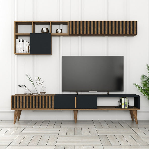 TV ormarić Milan TV - Walnut, Anthracite-Vasdom.hr