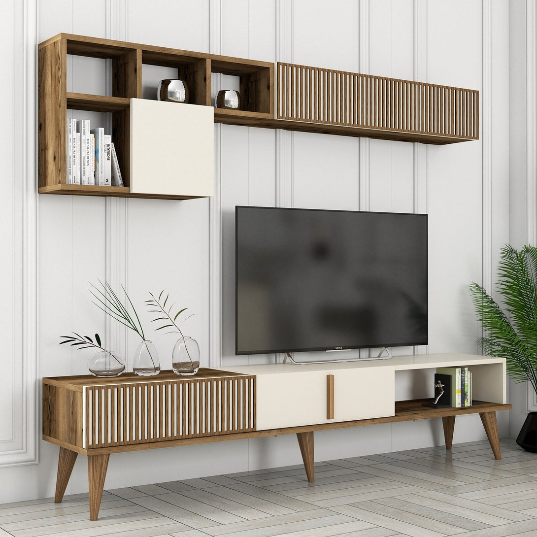 TV ormarić Milan TV - Walnut, Cream-Vasdom.hr