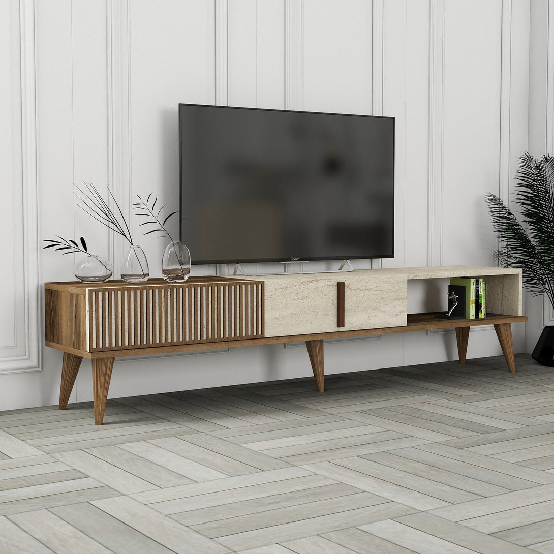 TV ormarić Milan - Walnut, Travertine-Vasdom.hr