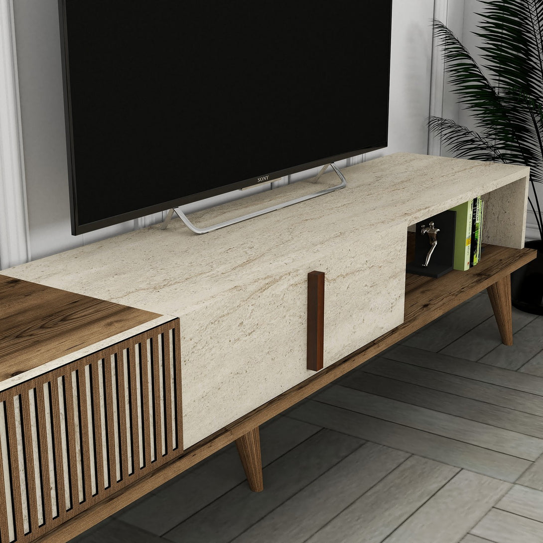 TV ormarić Milan - Walnut, Travertine-Vasdom.hr