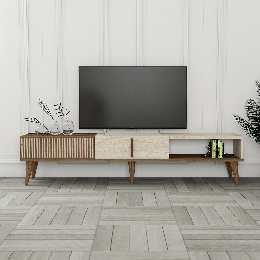 TV ormarić Milan - Walnut, Travertine-Vasdom.hr