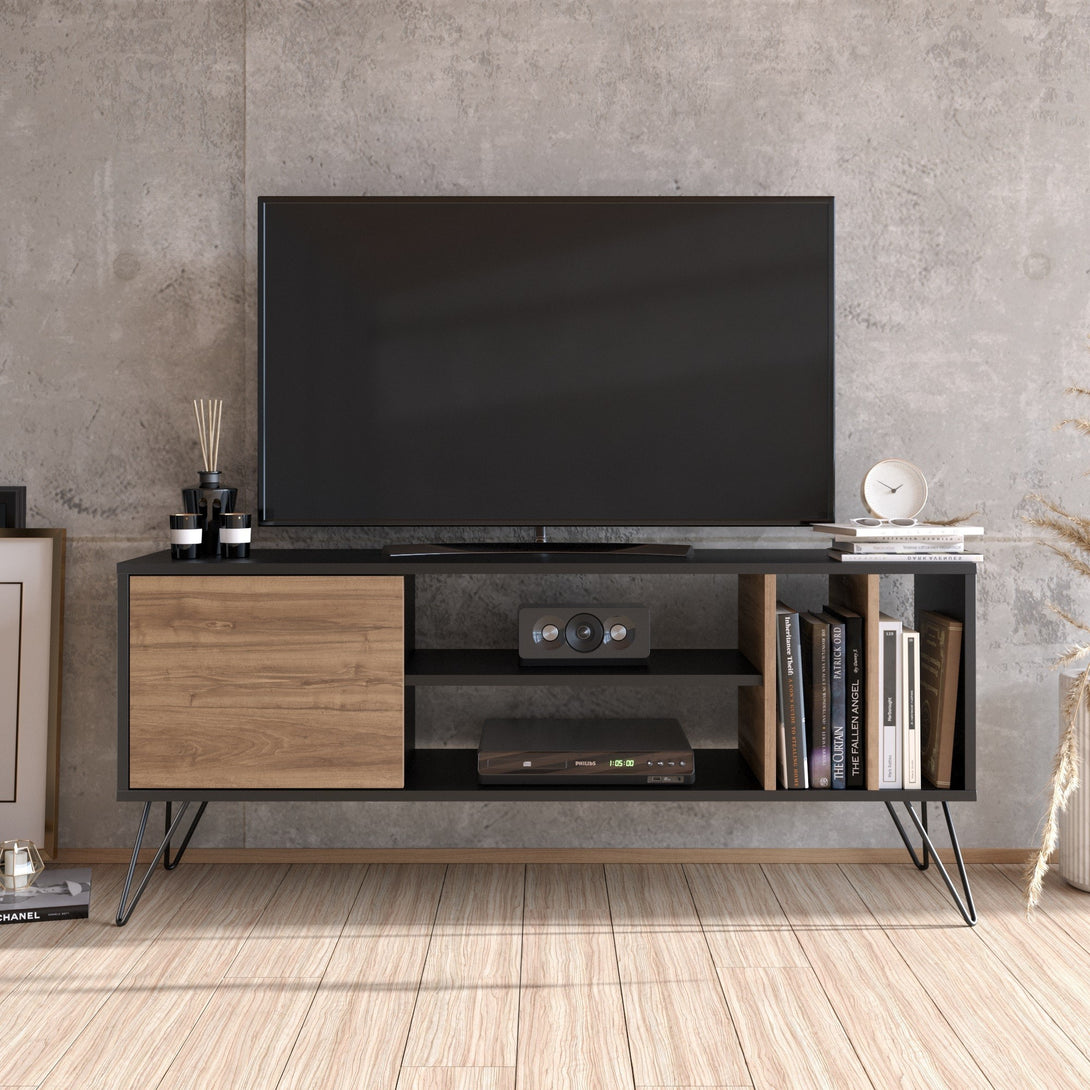 TV ormarić Mistico (140) - Walnut, Black-Vasdom.hr