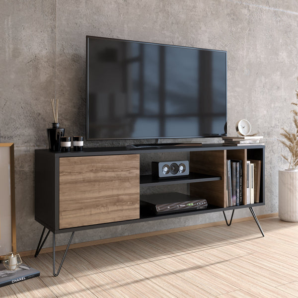 TV ormarić Mistico (140) - Walnut, Black-Vasdom.hr