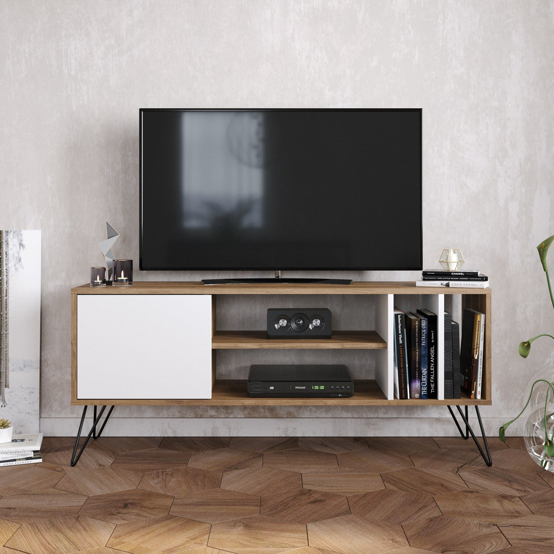 TV ormarić Mistico (140) - Walnut, White-Vasdom.hr