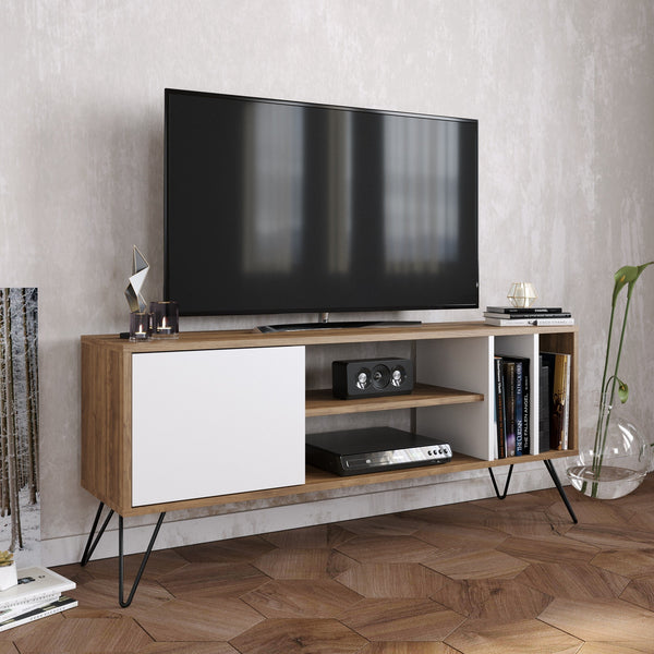 TV ormarić Mistico (140) - Walnut, White-Vasdom.hr
