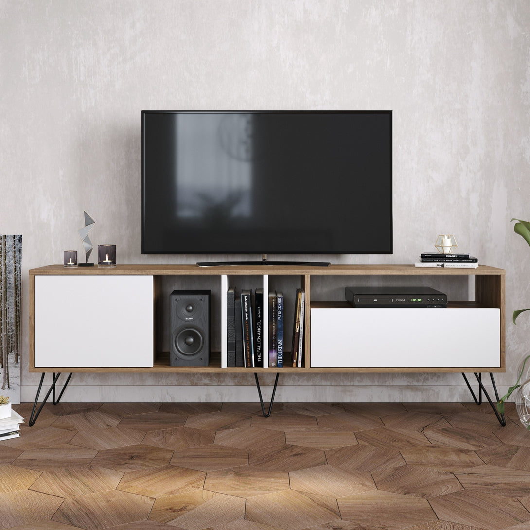 TV ormarić Mistico (180) - Walnut, White-Vasdom.hr