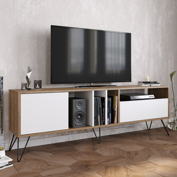 TV ormarić Mistico (180) - Walnut, White-Vasdom.hr