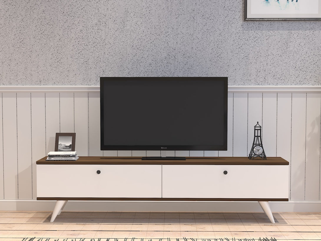 TV ormarić Paris - White, Walnut-Vasdom.hr
