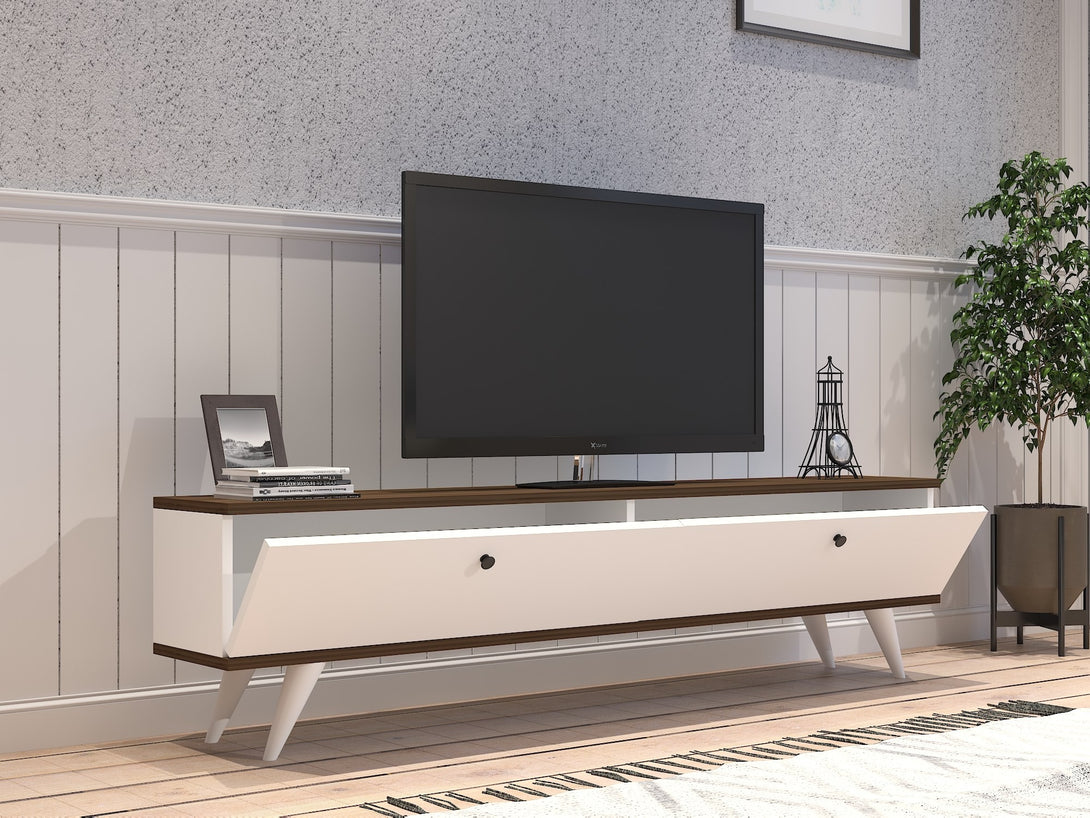 TV ormarić Paris - White, Walnut-Vasdom.hr